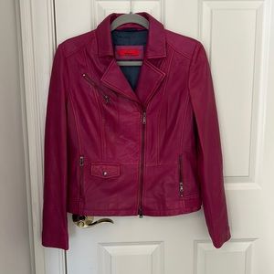 Pink leather jacket